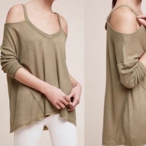 Anthropologie Cold Shoulder Top